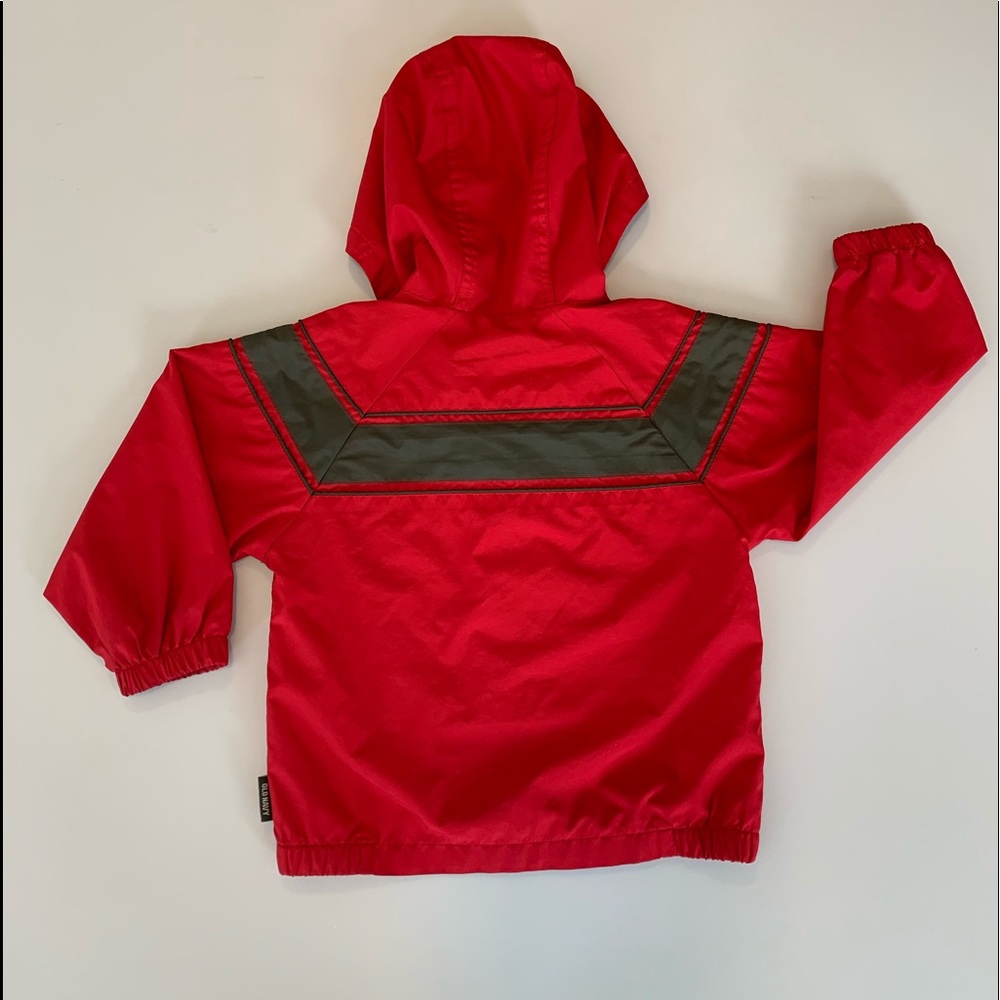 OLD NAVY Red/Gray  -size 4T Child/Kids zip nylon light windbreaker JACKET -GUC - Picture 2 of 5